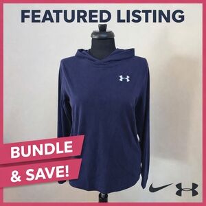 Under Armour Mens Cold Gear Navy Hoodie